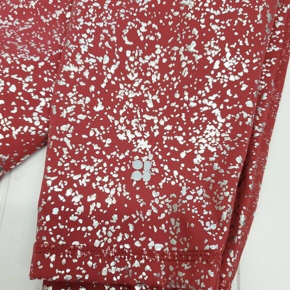 Sweaty Betty Goddess 7/8 Workout Leggings Red Terrazzo Foil Print - Picture 6 of 8